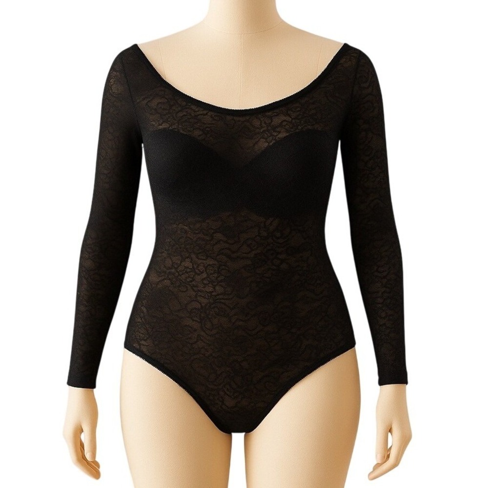 torrid Black Long Sleeve Lace Bodysuit